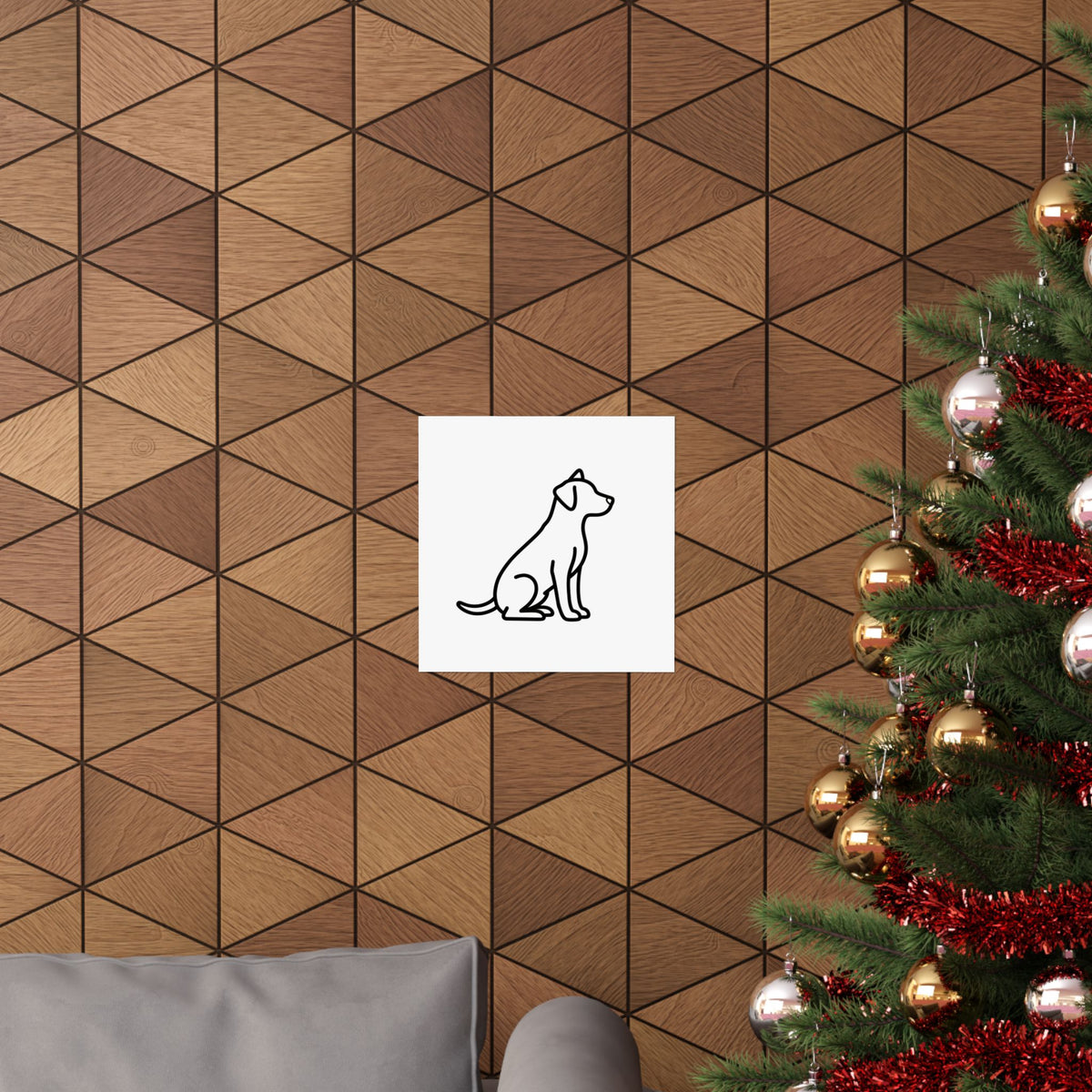 Dog Memorial Print - Minimal Line Art Poster