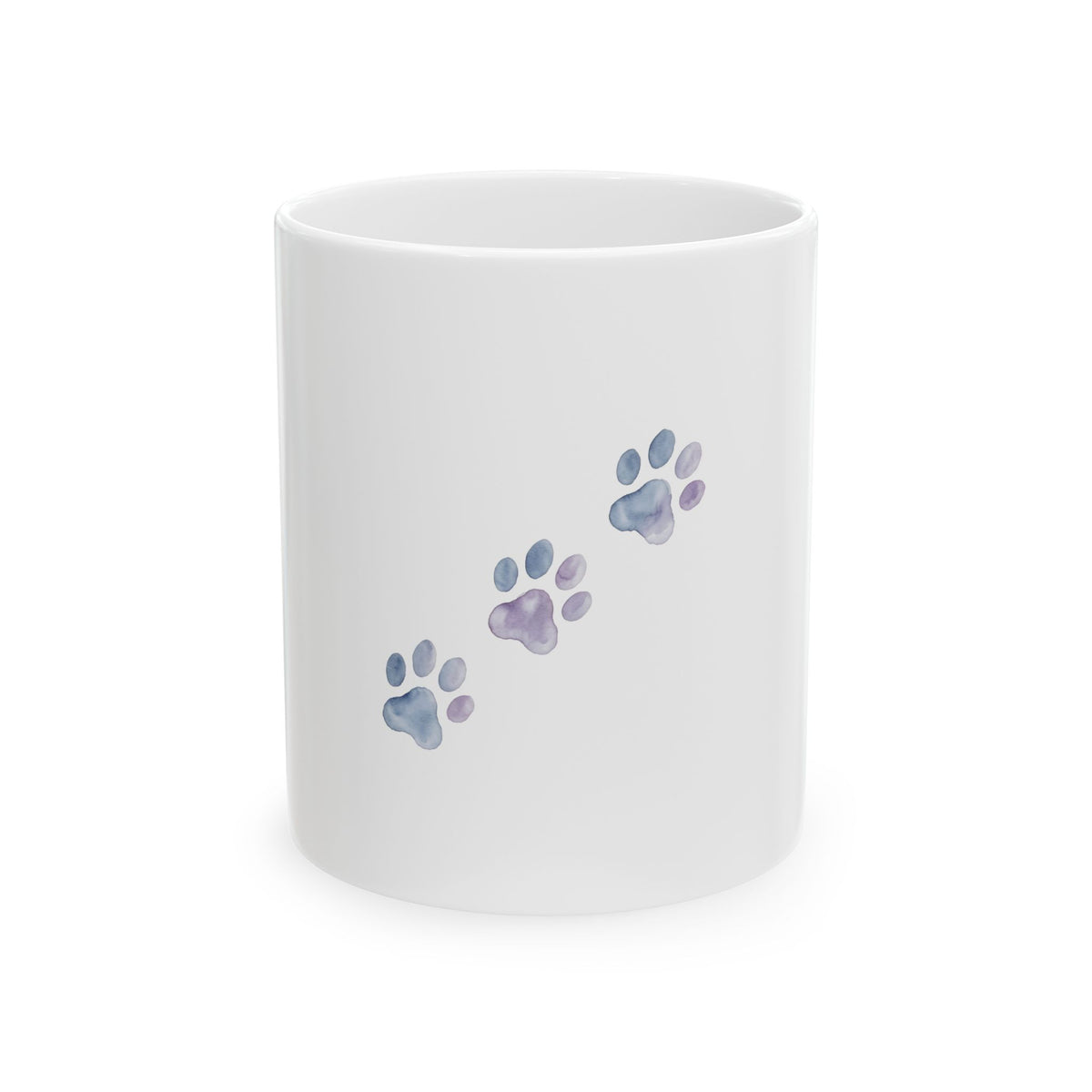 Pet Memorial Mug - Watercolor Paw Print Trail Coffee Mug