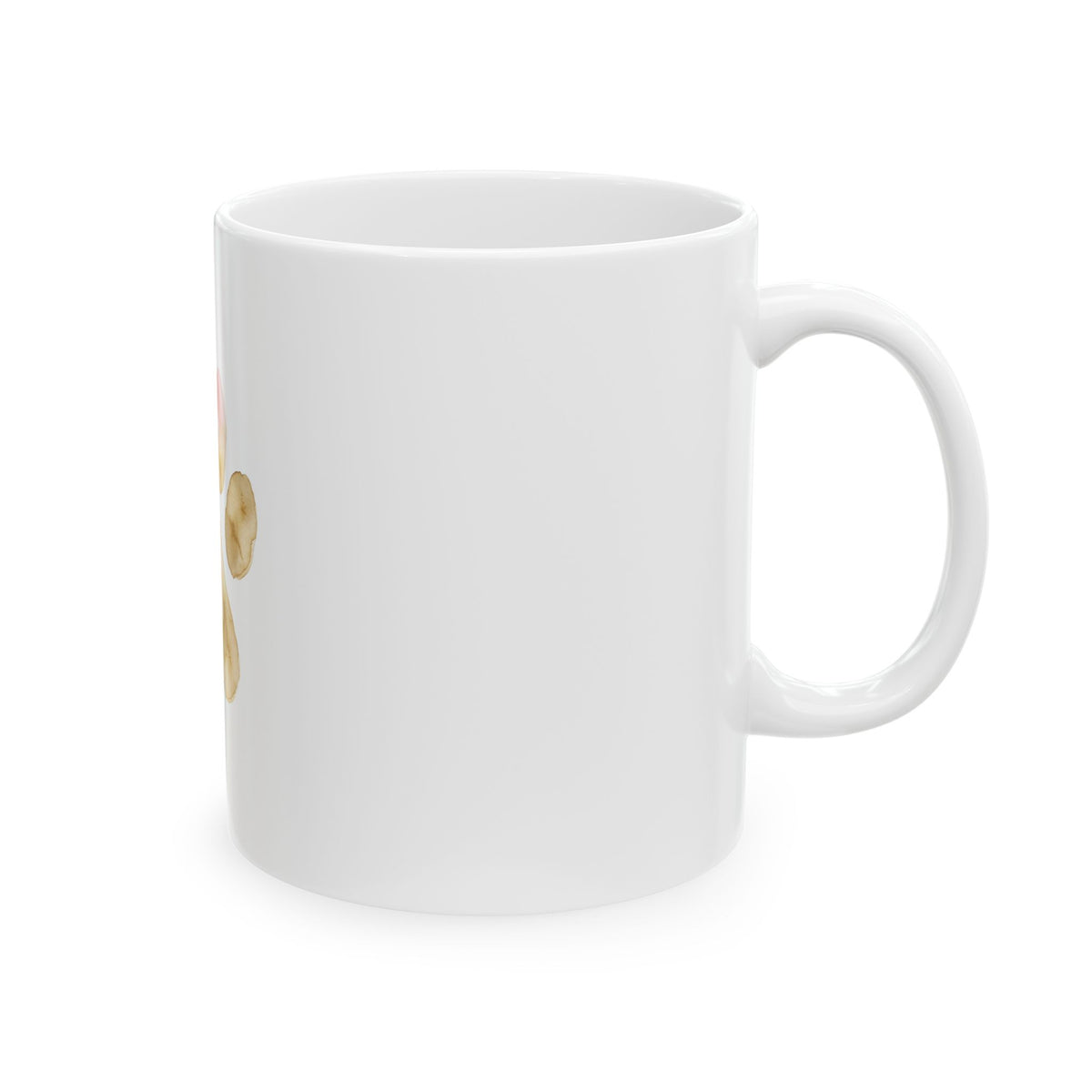 Pet Memorial Mug - Watercolor Paw Heart Ceramic Coffee Mug