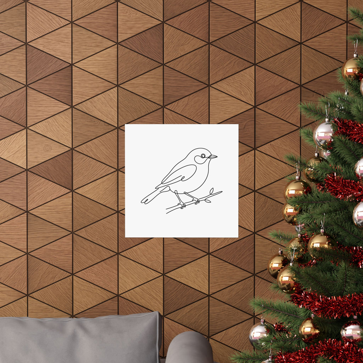 Bird Memorial Print - Minimal Line Art Poster