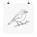 Bird Memorial Print - Minimal Line Art Poster