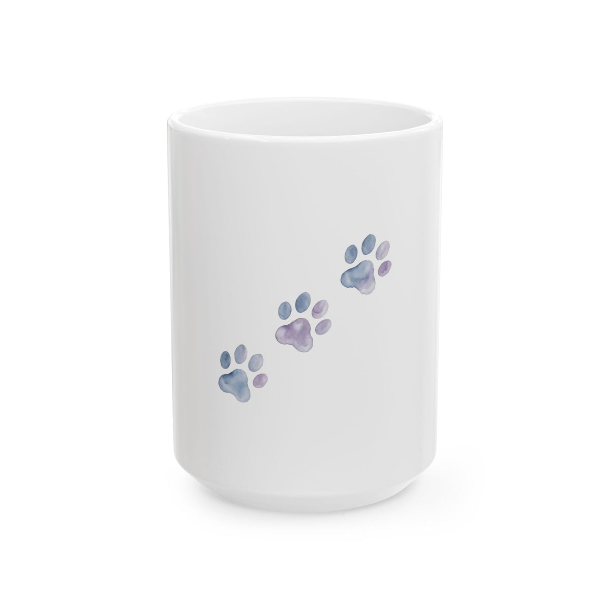 Pet Memorial Mug - Watercolor Paw Print Trail Coffee Mug