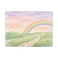 Rainbow Bridge Canvas - Paw Print Path Pet Memorial Wall Art